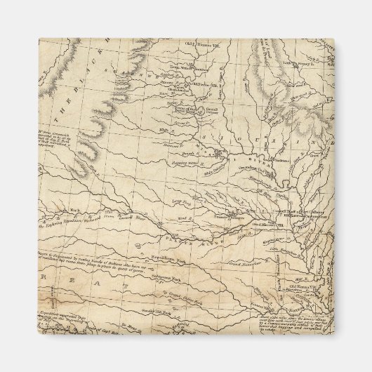 Land, das durch den Mississippi-Western entwässert Magnet (Vorne)