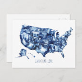 Land, das ich Liebe habe - Karte der Staaten (Vorne/Hinten)