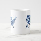 Land, das ich Liebe habe - Karte der Staaten Jumbo-Tasse (Vorderseite)