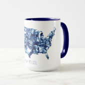 Land, das ich Liebe habe - Karte der Staaten Tasse (VorderseiteRechts)