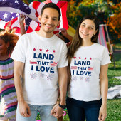 Land, das ich Liebe Patriotic 4. Juli T-Shirt