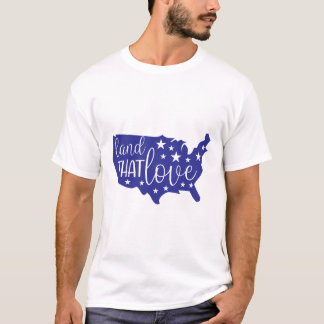 Land, das ich liebe - Patriotische USA-Karten-Silh T-Shirt