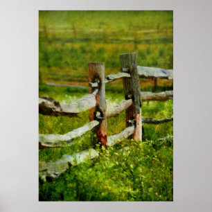 Land - Der alte Zaun Poster