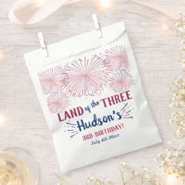 Land der Drei! 4. Juli 3. Geburtstag Party Geschenktütchen