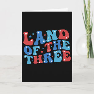Land der drei 4. Juli Geburtstag Fourth Of J Karte