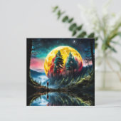 Land der Einstellung Moon Geburtstag Gruß (Stehend Vorderseite)