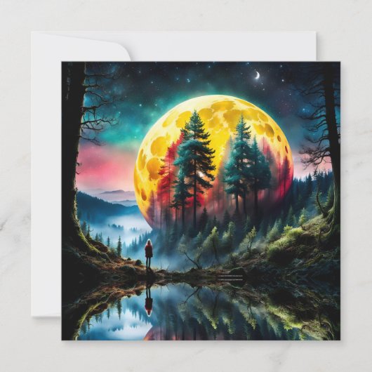 Land der Einstellung Moon Geburtstag Gruß (Vorderseite)