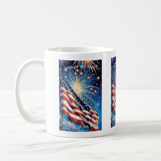 Land der Freie... 'Merica Kaffeetasse (Links)