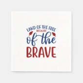 Land der Freie wegen des Brave Red Blue Serviette (Vorderseite)