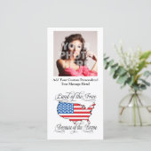 Land der Freie wegen des schönen Patriotischen USA (Stehend Vorderseite)