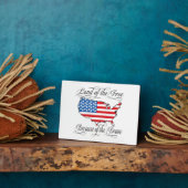 Land der Freie wegen des schönen Patriotischen USA Fotoplatte (Seite)