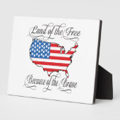 Land der Freie wegen des schönen Patriotischen USA Fotoplatte (Seite)