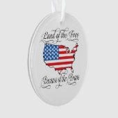 Land der Freie wegen des schönen Patriotischen USA Ornament (Vorderseite)