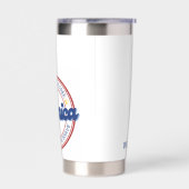 Land der Freie wegen des tapferen Amerika Thermobecher (Links)