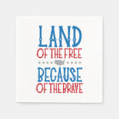 Land der Freie wegen des tapferen Patrioten Serviette (Vorderseite)