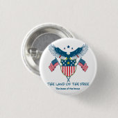 Land der freien Adler-Knopf Button (Vorne & Hinten)