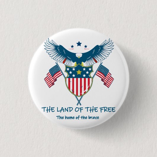 Land der freien Adler-Knopf Button (Vorderseite)
