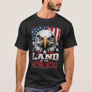 Land der Freien – Adler Patriotisches T-Shirt