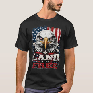Land der Freien – Adler Patriotisches T-Shirt
