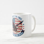 Land der freien Adlergrafik Kaffeetasse (VorderseiteRechts)