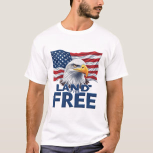 Land der Freien, Amerikanische Flagge Patriotisch T-Shirt