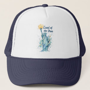 "Land der Freien - Aquarell Statue of Liberty P Truckerkappe