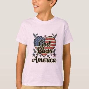 Land der Freien, Gott gesegnetes T-Shirt-Design T-Shirt
