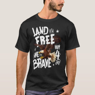 Land der Freien Heimat der Tapferen Frohes 4. Ju T-Shirt