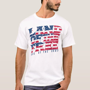 Land der Freien Heimat der Tapferen Patriotisch T-Shirt