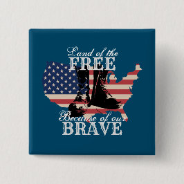 Land der Freien Modernen USA Freiheit Button