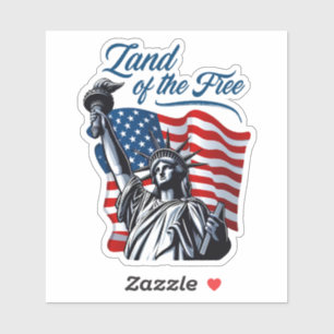 Land der Freien - Patriotisch Aufkleber