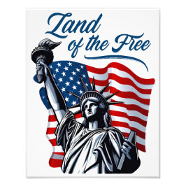 Land der Freien - Patriotisch Fotodruck
