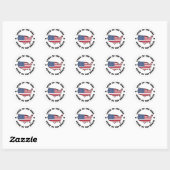 Land der freien patriotischen Sticker (Blatt)