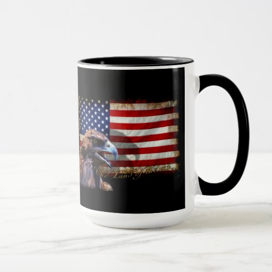 Land der Freien Patriotischen US-Flagge und Adler Tasse (Rechts)