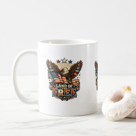 Land der Freien Patriotischer Adler Vintage USA Un Kaffeetasse