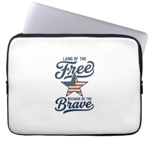 Land der Freien Patriotisches Vintage-Shirt-Design Laptopschutzhülle
