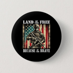 Land der freien tapferen Kriegsveteranen-Tag-Erinn Button