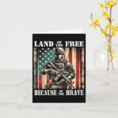 Land der freien tapferen Kriegsveteranen-Tag-Erinn Karte (Gelbe Blume)