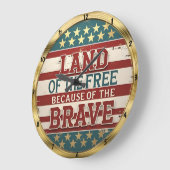 Land der freien Tapferkeit Große Wanduhr (Winkel)