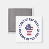 Land der freien USA Flag Patriotic Magnet (Vorderseite/Rückseite)