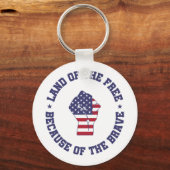 Land der freien USA Flag Patriotic Schlüsselanhänger (Vorderseite)