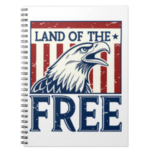 Land der Freien – Vintage-USA-Adler-Grafik Notizblock