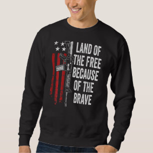 Land der freien wegen der tapferen US-amerikanisch Sweatshirt