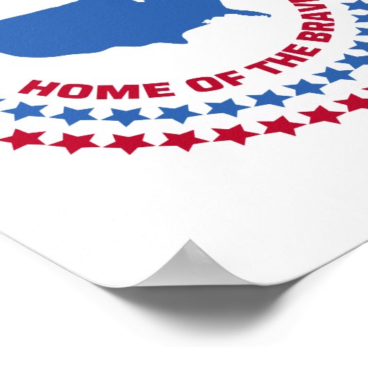 Land der Freien, Zuhause der Brave Poster (Ecke)