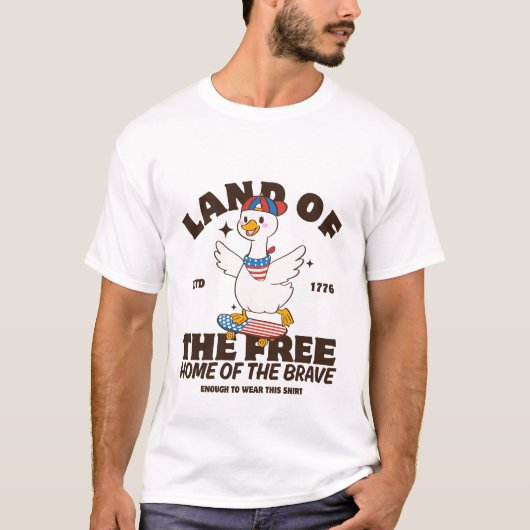 Land der freien, Zuhause der tapferen T-Shirt (Vorderseite)
