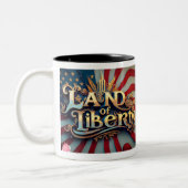 "Land der Freien" Zweifarbige Tasse (Links)