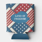 Land der Freiheit Amerikanische Unabhängigkeit Tag Dosenkühler (Rückseite)