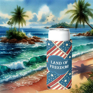 Land der Freiheit Amerikanische Unabhängigkeit Tag Selters Dosenkühler
