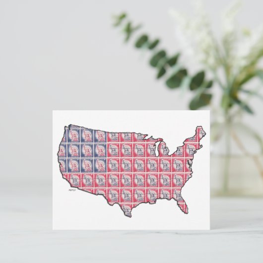 Land der Freiheit Postkarte (Stehend Vorderseite)