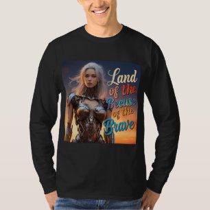 Land der Freiheit: Vibrant Art T - Shirt der weibl